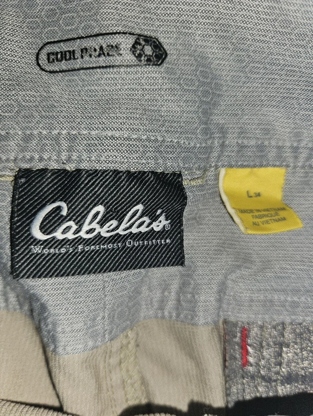 Cabelas Mens L 34 Outdoor Hiking Fishing Tan XPG Cool Phase Pants British Khaki